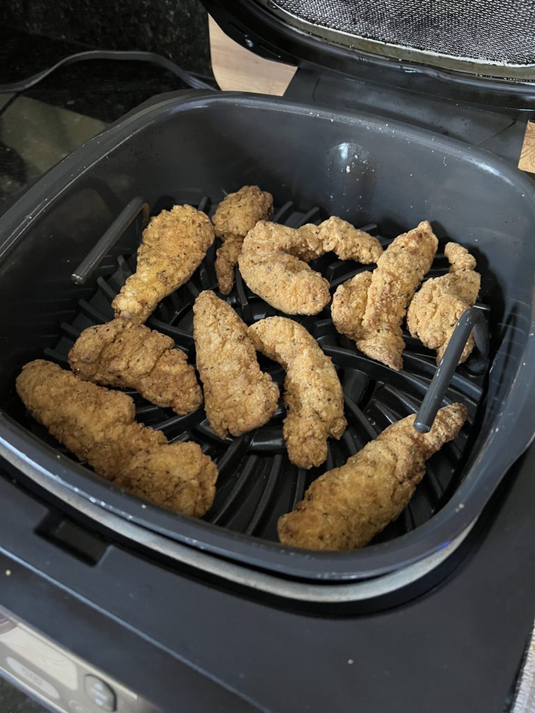 frozen chicken cooking in air fryer